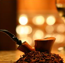 Pipe in romantic lighting